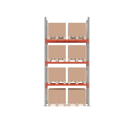 Pallereol ULTIMATE, grundsektion, 8 paller, 1000 kg/palle, H 4000 mm