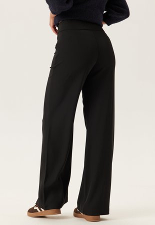 BUBBLEROOM - Odelle Wide High Waist Pants - Black