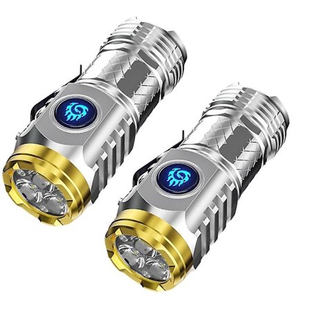 2-pack Mini Super Power Ficklampa med Tre Ögon Monster för Hem/Camping Vattentät