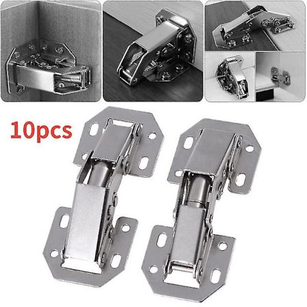 10 stk/sett 3 tommers broformet fjærfrøskap, skapdørhengsel, møbelbeslag, skapstøttebeslag, skapdørhengsel