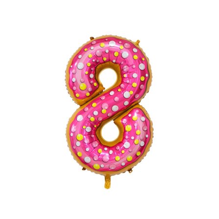 Gaggs Nummerballon Donut 77 cm Nr. 8