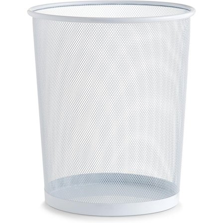 Hvid net papirkurv 29,5 x 35 x 29,5 cm