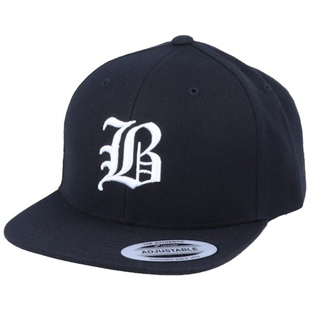 Kiddo Cap - Kids B Letter 3D Black Snapback Snapback Black Cap - @ Hatstore