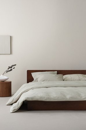 Jotex - Percale Dynetrekksett Dobbeltseng Økologisk Lys beige - ZACK - Kjøp Dobbeltseng hos Jotex