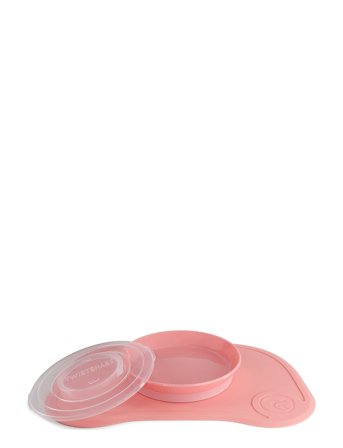 Twistshake Twistshake Click Mat + Plate 6+M Pastel Pink - Pink - ONE SIZE