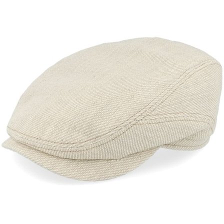Stetson - Beige flatcap Keps - Driver Cap Cotton/Lin Twill Beige/Off White Flat Cap @ Hatstore
