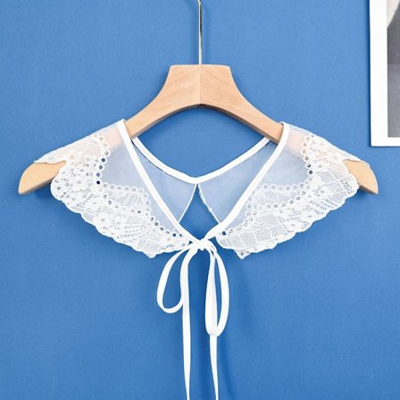 Kvinnors spetskrage Sjalkrage Front Placket krage