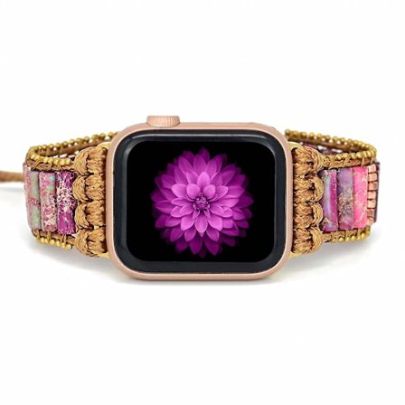 Boho Handgjorda Remmar Kompatibla med Apple Watch Pärl armband för Kvinnor Armband Klockrem Kompatibel med Apple Watch Band Serie 5/4/3/2/1 (s 5