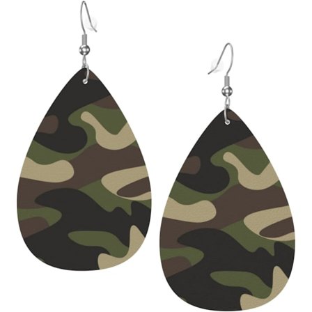 Julörhängen Faux Leather Teardrop Örhänge Lätt Dangle för kvinnor