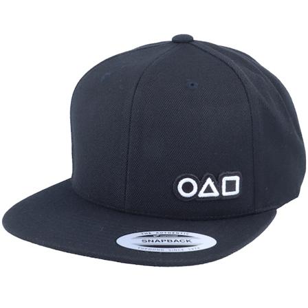 Scenes - Svart snapback Caps - Squid Guard Icons Patch Left Black Snapback @ Hatstore