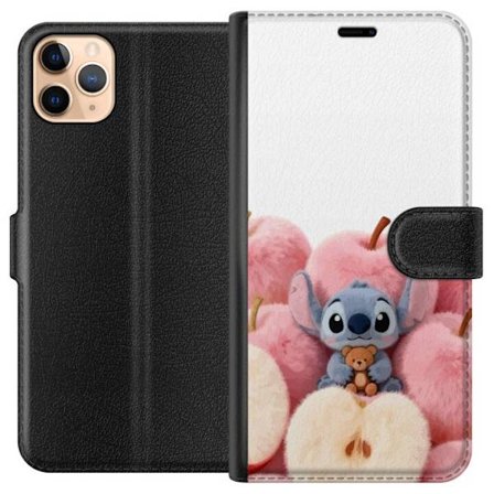 Kompatibel Tegnebogsetui til Apple Apple iPhone 11 Pro Max Farverig collage med futuristiske pigegruppe karakterer, hjerter og glitter i moderne pop o