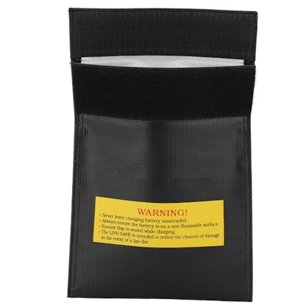18x23cm RC Lipo Batteripose Brannsikker Eksplosjonssikker Lipo Beskyttelsespose for Lading Oppbevaring Svart
