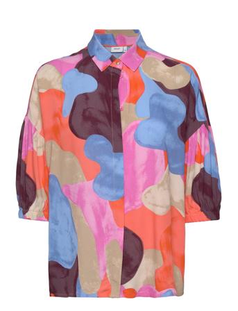Nupi Ss Shirt Kortermet Skjorte Multi/mønstret Nümph*Betinget Tilbud