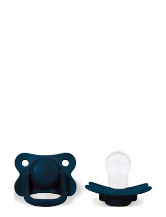 2-Pack Pacifiers - Dark Blue +6 Months Blue Filibabba