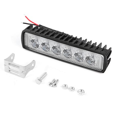 18W 800LM 6 LED Motorcykel ATV Arbetslampa Dimbar