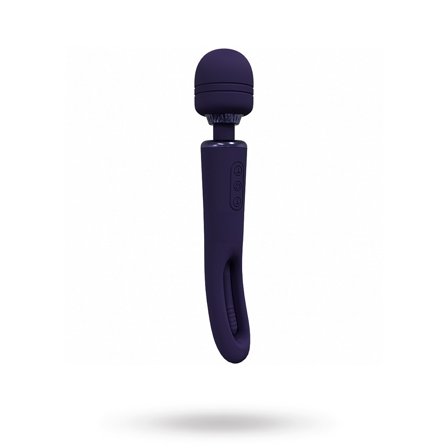 Kiku - Rechargeable Double Ended Wand with Innovative G-Spot Flapping Stimulator - Lila - Vuxen.se - Vibrator