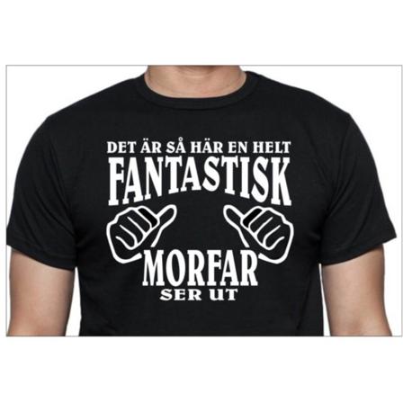 Svart T-shirt Med Design - Der Är Så Här En Helt Fantastisk Mor Xl