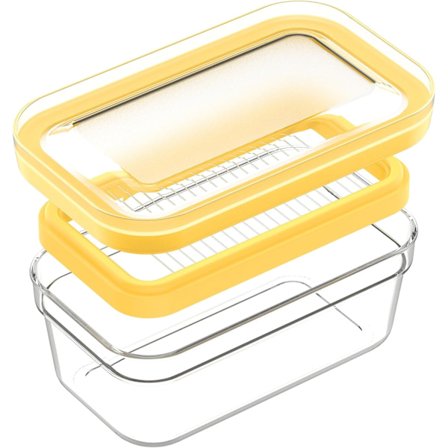 Lufttæt smørskærer, smørbeholder med låg til køleskab (lufttæt, medium 280 g)