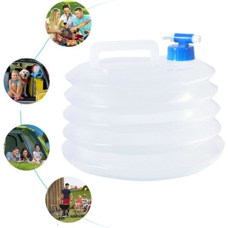 2-PAK 5L Bærbar Sammenklappelig Vanddunk. Vanddunk