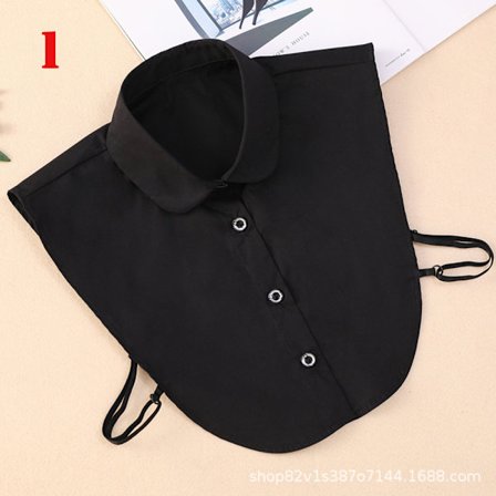 Solid skjorta Spets False Collar 1