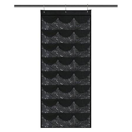 24-ficks överdörrsförvaring, svart