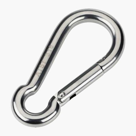 Biltema - Karabinkrok rustfritt 5 x 50 mm