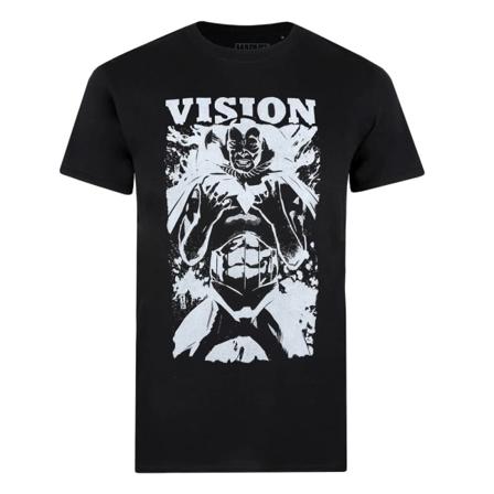 Marvel Mens Vision Monokrom T-shirt L Svart/vit