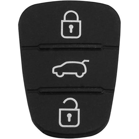 3-knapps nøkkelveske nøkkelring pute gummi erstatning for Hyundai IX35 I30 Accent Kia K2 K5 Rio, bilnøkkelveske bildeler