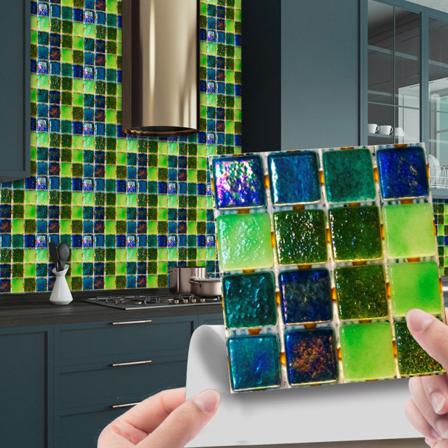 10 St Kakelklistermärke Mosaikmönster Självhäftande Väggdekal
