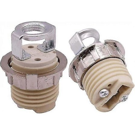 4 stk. LED G9 Lampeholder Speciel Keramisk Lampeholder Pæreholder Dør 35 mm Højde Gevinddiameter 21 mm (Base Type: G9, Farve: 4 sæt) VLV