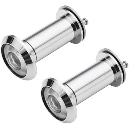 Ovikurkistus 2 kpl Ovikurkistus 16mm 200° Laajakulmainen kurkistusluukku kannella, 40mm - 63mm paksuisille oville kotiin, toimistoon, hotelliin (hopea