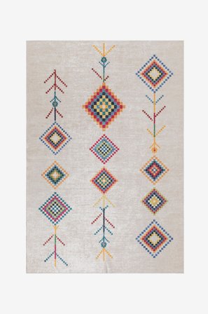 KM Home - Gizmo - Vit - Slätvävda mattor - 200X290 - Från Homeroom