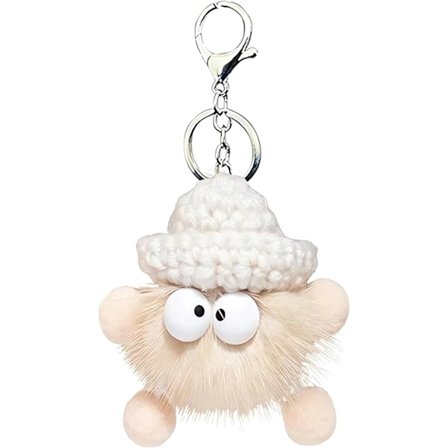Avaimenperä söpöllä pehmeällä pehmolla, personoitu avaimenperä, auton avaimenperä, repun koriste, laukun koriste.