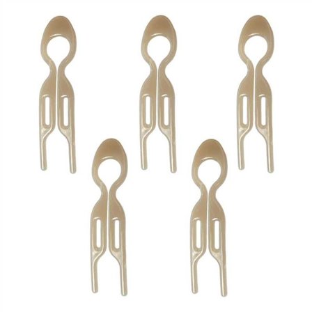 5 stk. U-formede hårkamme, franske hårnåle til kvinder Beige
