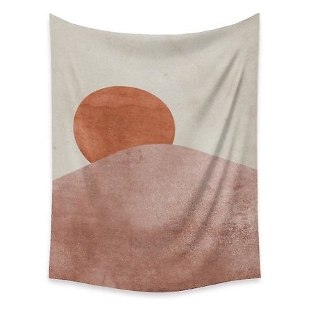 Rosa Måne Natt Veggteppe Bohemsk Himmelrom Sovesal Dekor