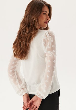 ONLY Onlemery Life L/S MIX TOP BOX Cloud Dancer Klær