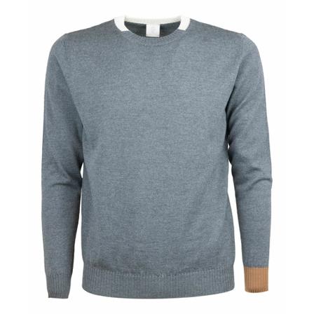 Eleventy, Round-neck Knitwear Grijs, Heren, Maat:L