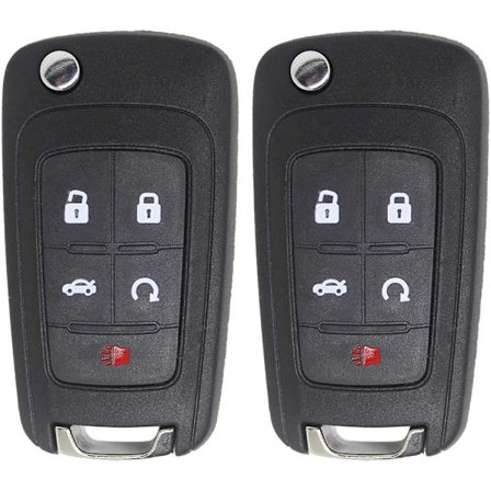 Fjärrnyckel för Chevrolet 5 knappar 433mhz ID46 Chip (2-pack)