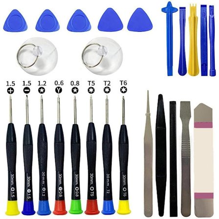 25 i 1 Telefonreparasjonsverktøysett, Reparasjonssett med Magnetiske Skrutrekkersett for Smarttelefon Demontering og Reparasjon