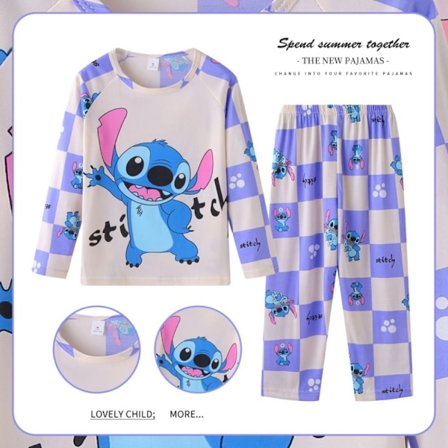 Stitch Children Pyjamas for gutter og jenter Søt Casual