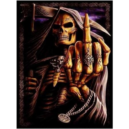 Skull DIY 5D Diamond painting Halloween Skull Dekoration Hem Väggdekor Rund Diamant 30*40cm,