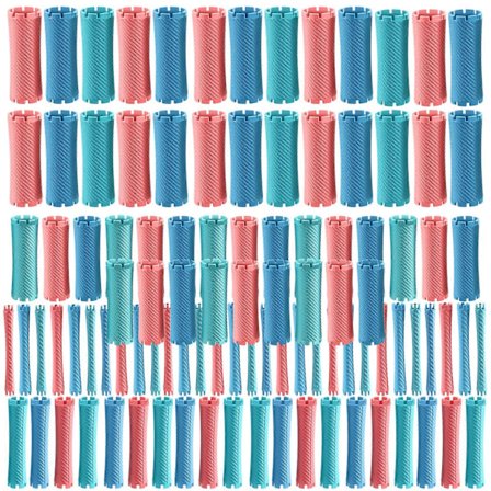 100 st/set 10 Storlekar Hår Permanent Spolar Kit Kall Permanent Bar Plast Locktänger Rullar Set Våg Majs Hår