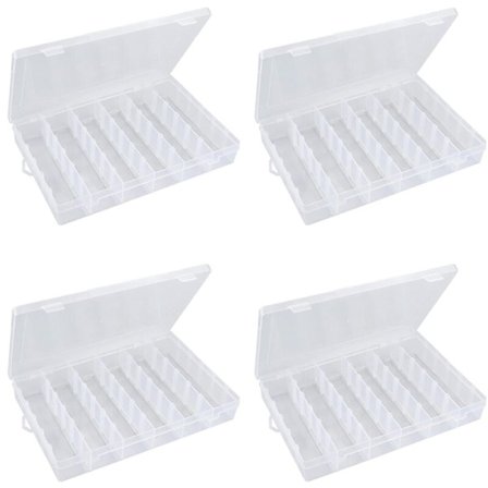 Tackle Box Organizer 18 Galler Plast Craft Box Organizer Bead Organizer Transparent Fiske Box med Avdelare, 4-pack