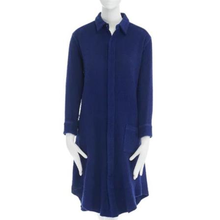 Yohji Yamamoto Pre-owned, Pre-owned Wool dresses Blauw, Dames, Maat:S,wol