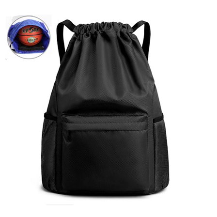 Rygsæk med snorelukning, vandtæt rygsæk med snorelukning, med lynlåslomme, fitness rygsæk med snorelukning, svømmetaske til mænd og kvinder, 1 stk., 