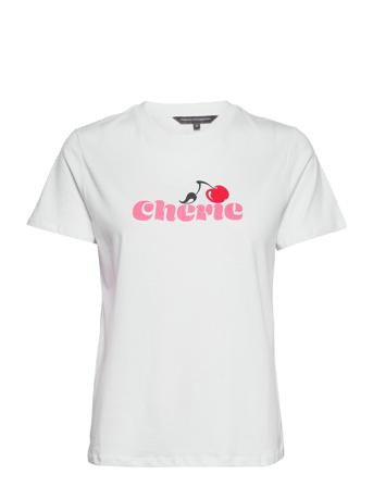 Cherie Graphic Boyfit Tee T-shirts & Tops Short-sleeved Hvit French Connection