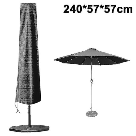 Parasolltrekk, for hagemøbelparasolltrekk, parasolltrekk for utendørs parasoller vanntett, parasolltrekk svart[hsf]