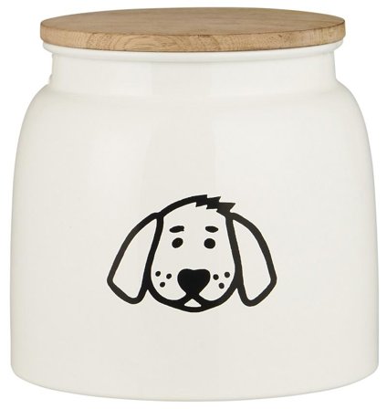 Ib Laursen Oppbevaringskrukke Hund Hvit 2.2L