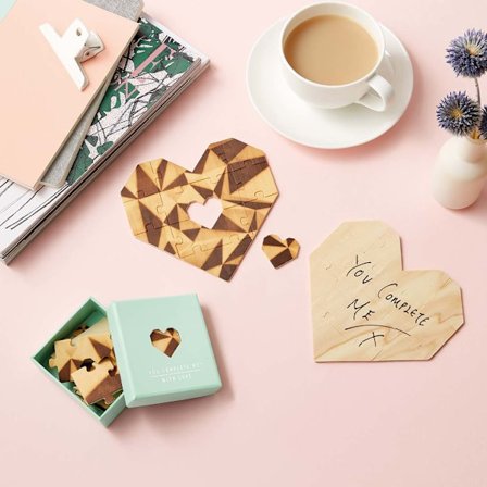 Luckies You Complete Me Heart Romantic Jigsaw Red