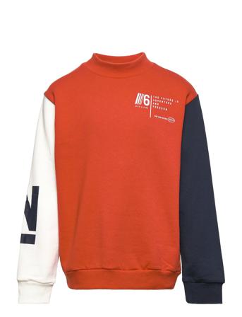 Nkmnesim Ls Loose Sweat Bru Sweatshirt Trøje Multi/mønstret Name It